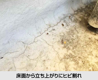 勾配がほぼなく、水が溜まりやすい構造