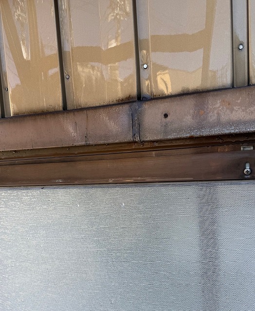 洗面所　雨漏り　現場調査　釘あな