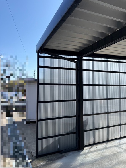 カーポート側面パネルカット