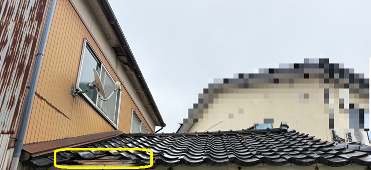 【金沢市】以前屋根の葺き替え工事を行ったお客様　別の屋根からの雨漏りで補修工事を実施