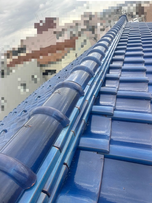 棟瓦の面戸が落下