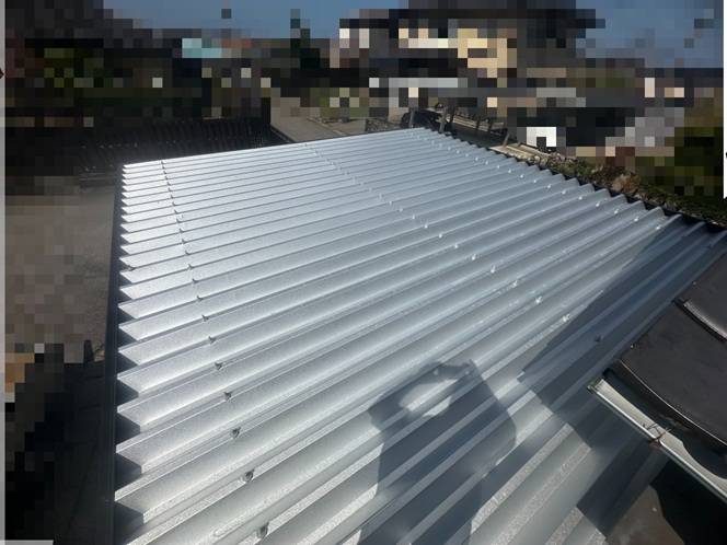 折板屋根張り替え工事完了
