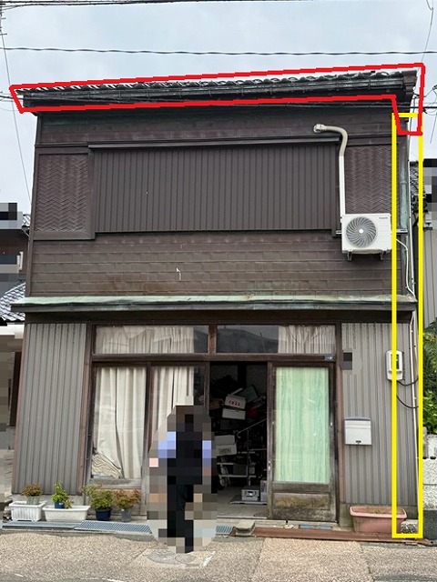 【金沢市】雨どいが外れているとのお問い合わせをいただき、銅製の雨どいから樹脂製の雨どいへ交換工事！