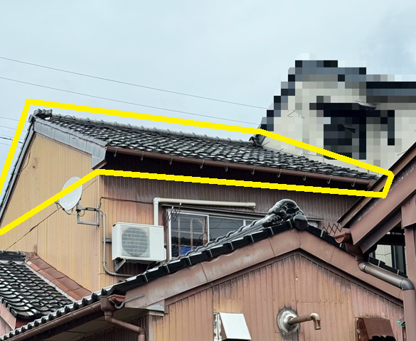 雨漏りしていた瓦屋根