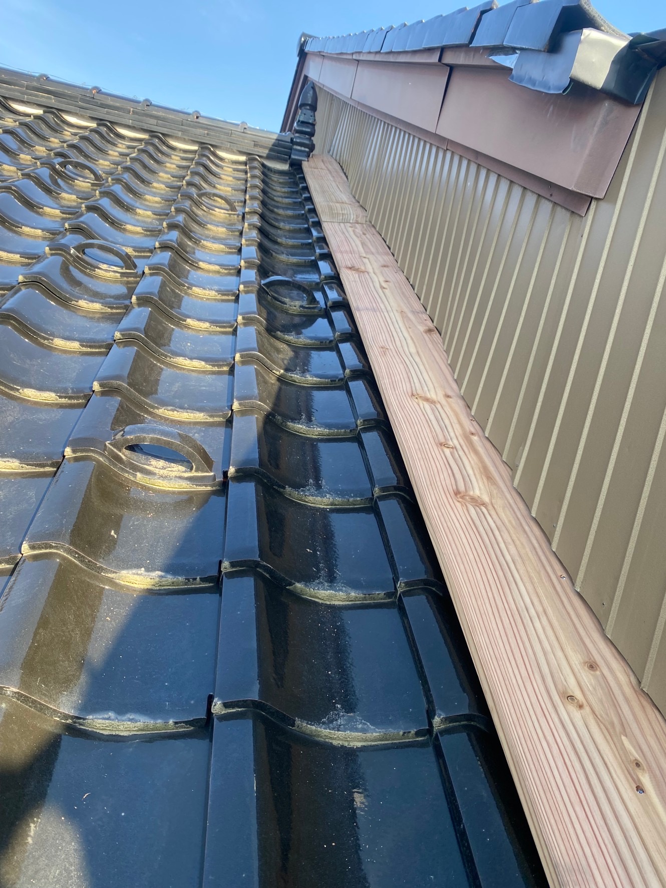 水切り板金の木下地