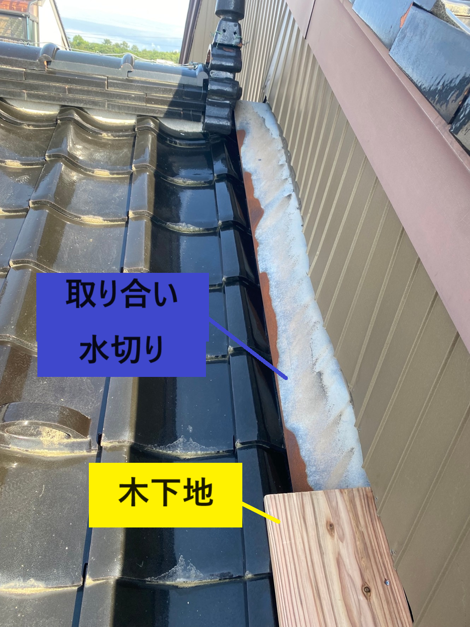 水切り板金の木下地