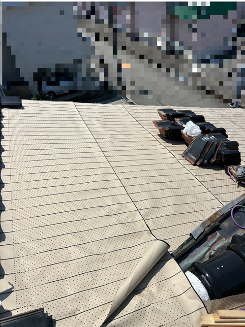 瓦用防水シート施工