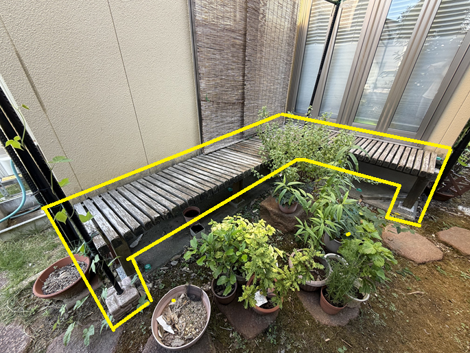 【金沢市】濡れ縁の撤去と撤去後の外壁一部補修のお見積り【現場調査】