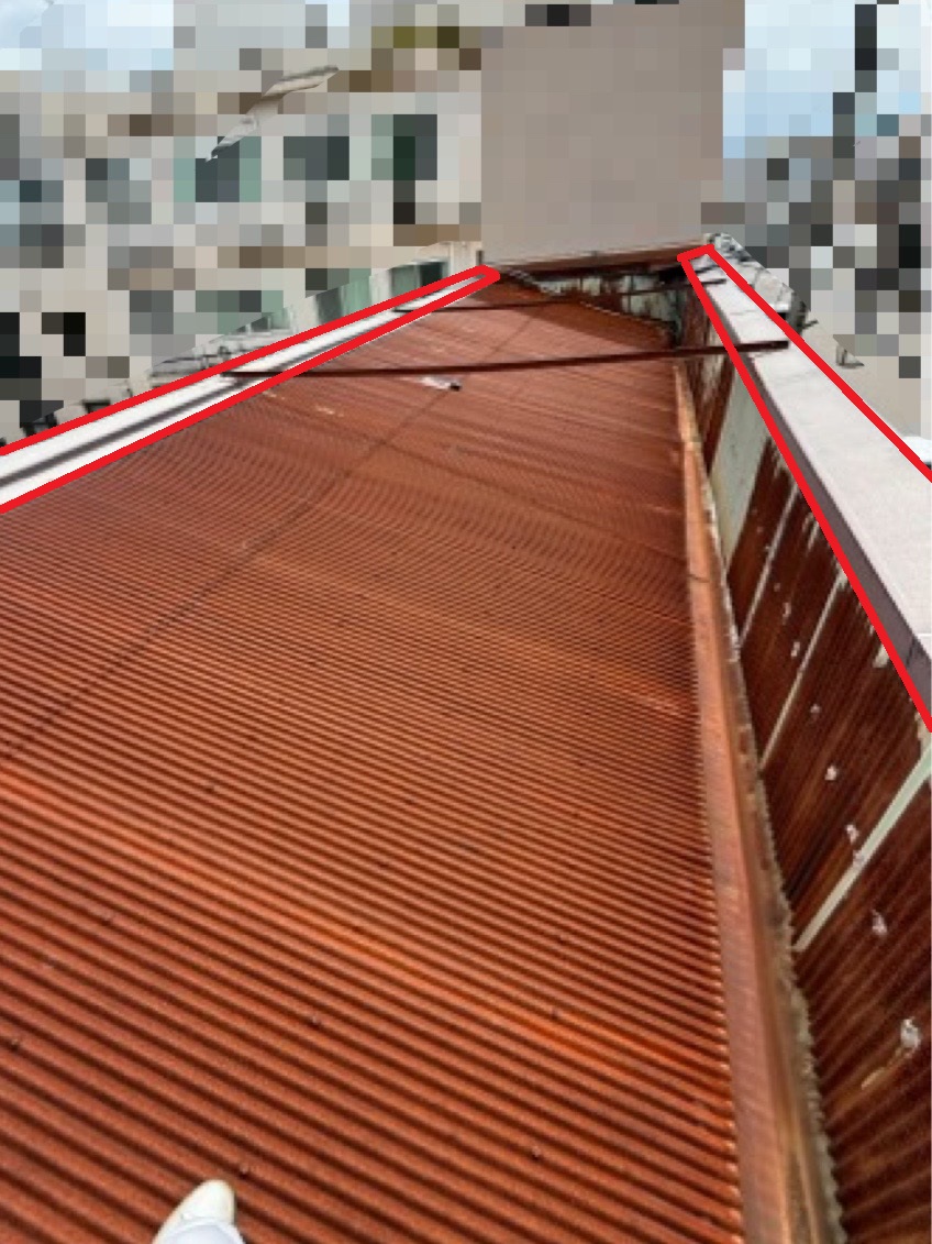波トタン　屋根・パラペット・谷樋　葺き替え