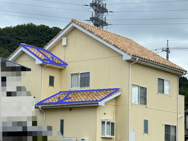 コチラの屋根からの落雪が気になります