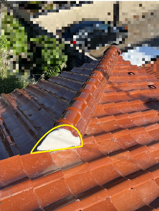 漆喰を詰めました